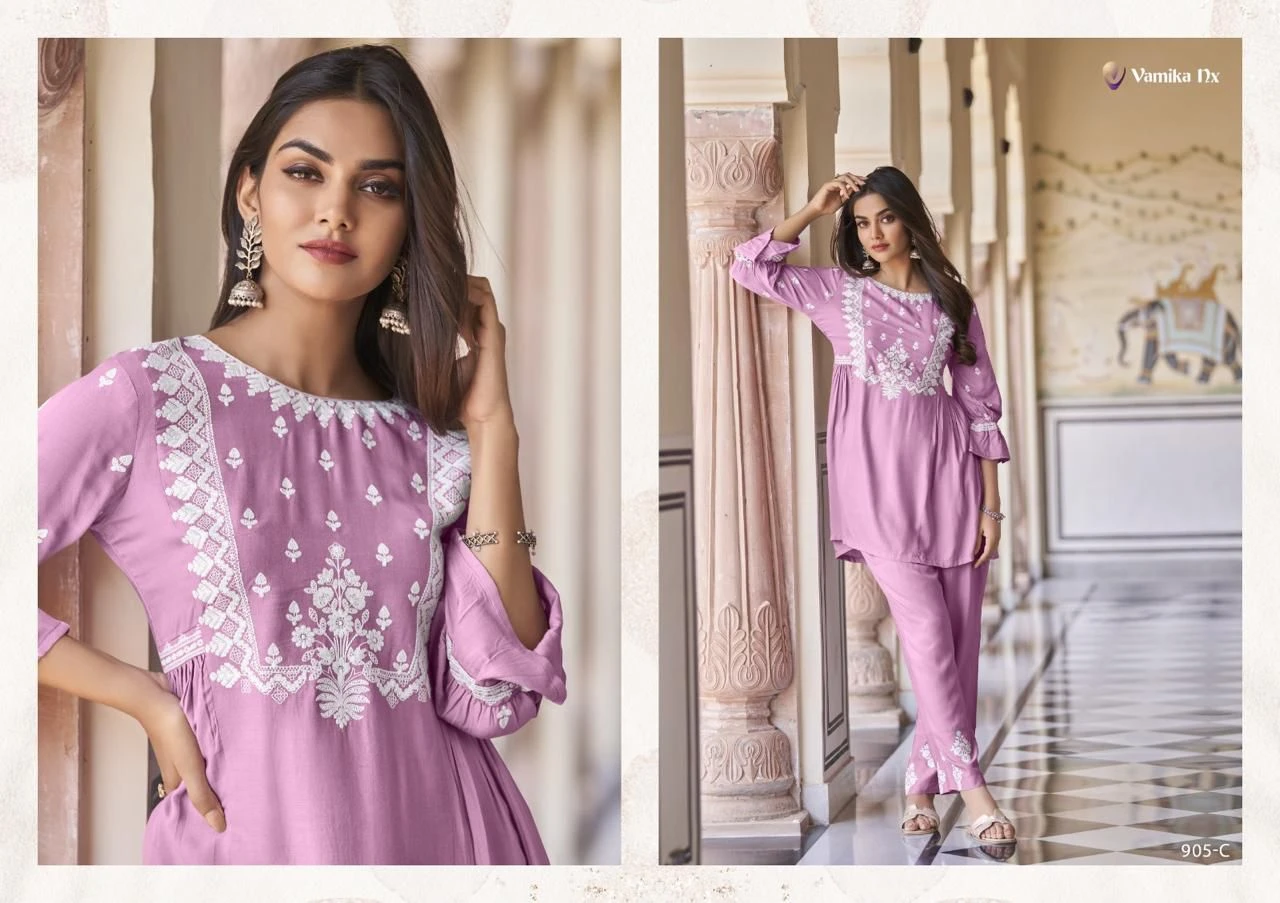 Vamika Nx Vintage Super Hit Heavy Rayon Wholesale Kurti with Pant Catalog — Wholesale, MPA wholesale from Surat - Gallery Image 3
